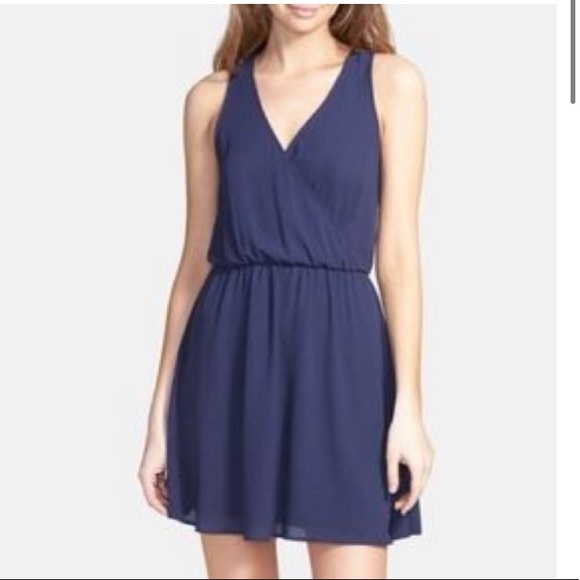 NWOT Lush Navy Kylie Skater Dress - Picture 2 of 9